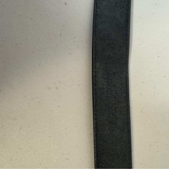 Modern Men's Rustic Genuine Black Leather Belt Size 34 - Picture 9 of 13